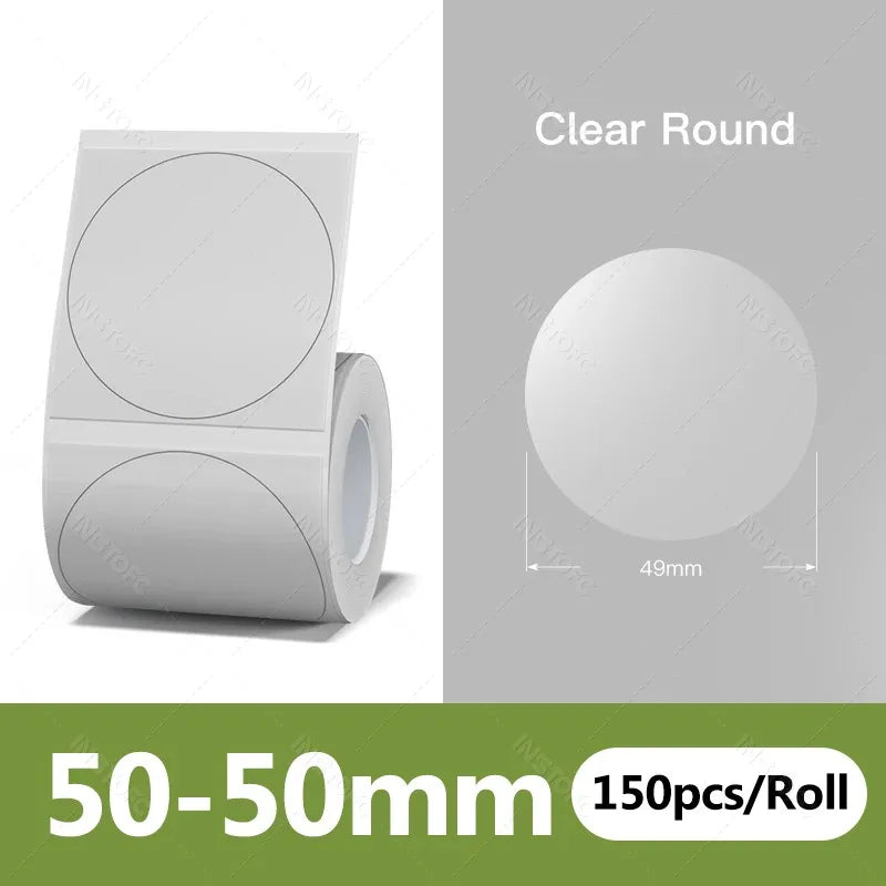 Original Niimbot B21/B1/B3S/B31 White Transparent Label Sticker Big Size Self-adhesive Waterproof Price Tag Thermal Paper