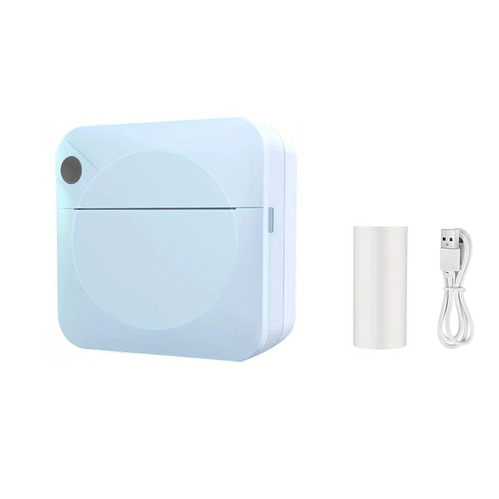 Mini Printer Thermal Adhesive Labels Printer Sticker Bluetooth Mini Pocket Label Notes Printer for Home and Office Android IOS