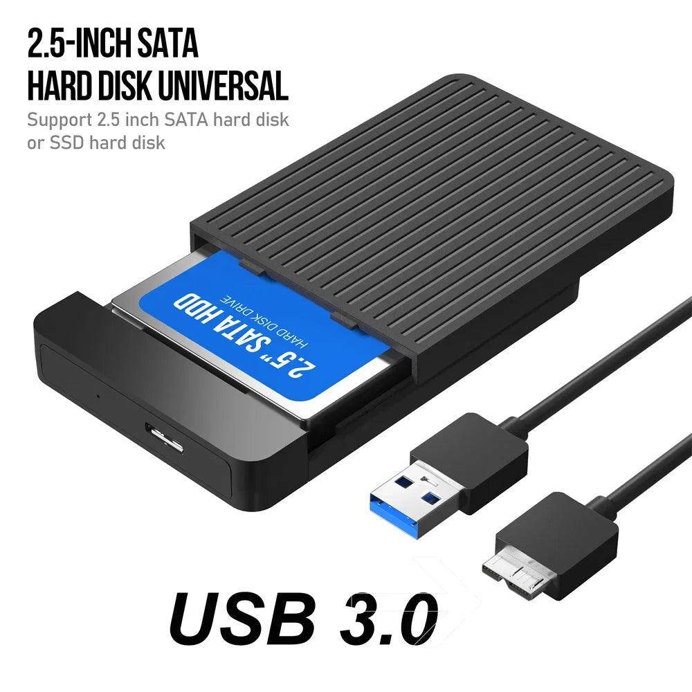 2.5 HDD/SSD Case SATA to USB 3.1/3.0 Adapter Case 6gbps HD External Hard Drive Enclosure Box for Disk HDD Type USB-C Enclosure