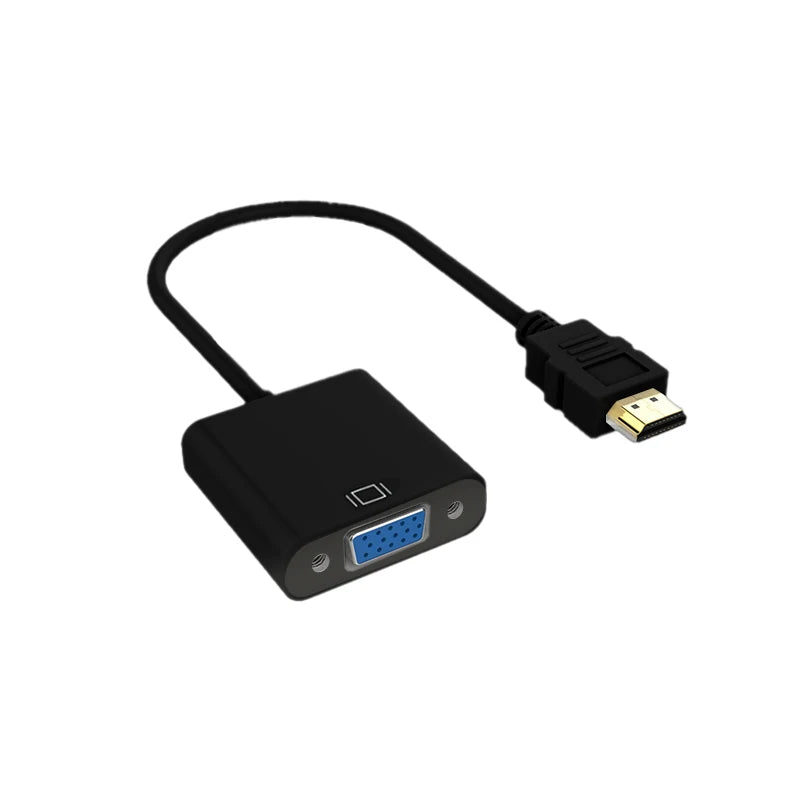 High Speed HDTV To VGA Adapter HDTV A Male To VGA Female Converter HD Scaler Video Cable Cord Converter For PC Laptop