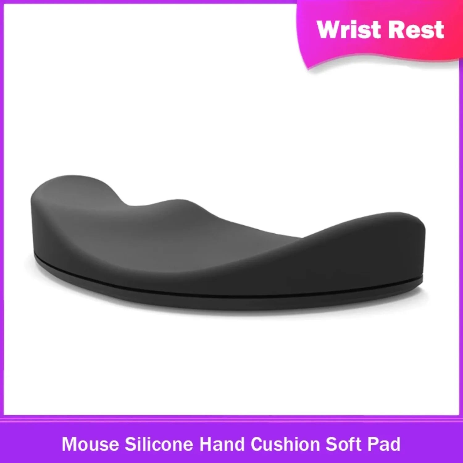 Mouse Wrist Rest Silicone Hand Cushion Soft Pad Palm Support Moves With Wrist Business Office Computer Game Durable Armrest