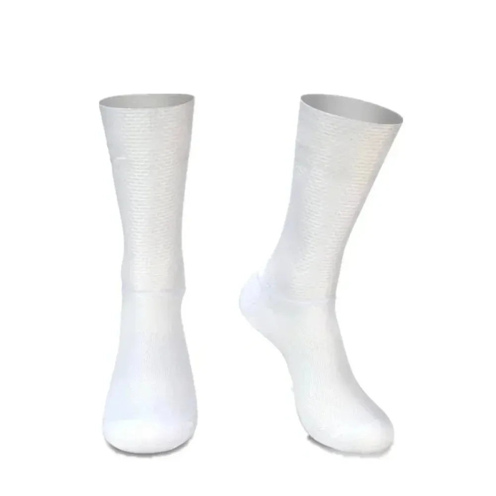 2025 Aero Socks Anti Slip Silicone Cycling Socks Men Bicycle Sport Running Bike Socks Calcetines Ciclismo
