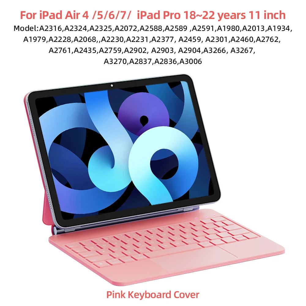 Magic Keyboard for iPad Air 4 Air 5 Air 6 Air 7 11 inch case for iPad Pro 11 inch 2018-2022 Generation Cover Smart Cover
