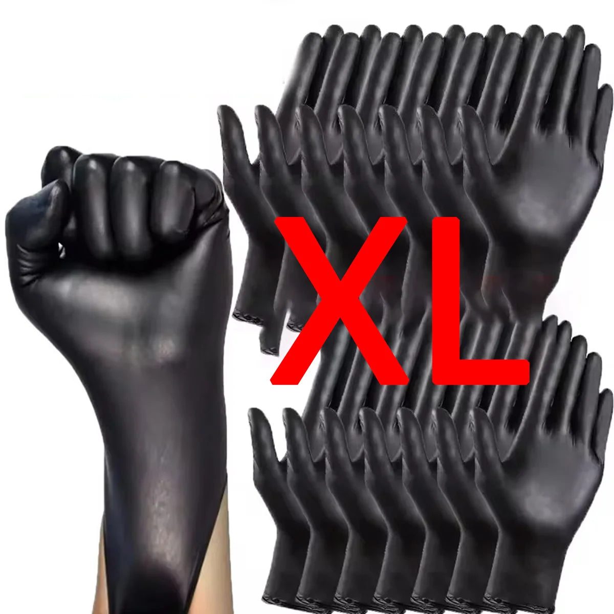 10/20/50/100PCS Bagged Disposable Gloves Black Disposable Gloves Household Kitchen Cooking Tools Car Wash Household Cleaning