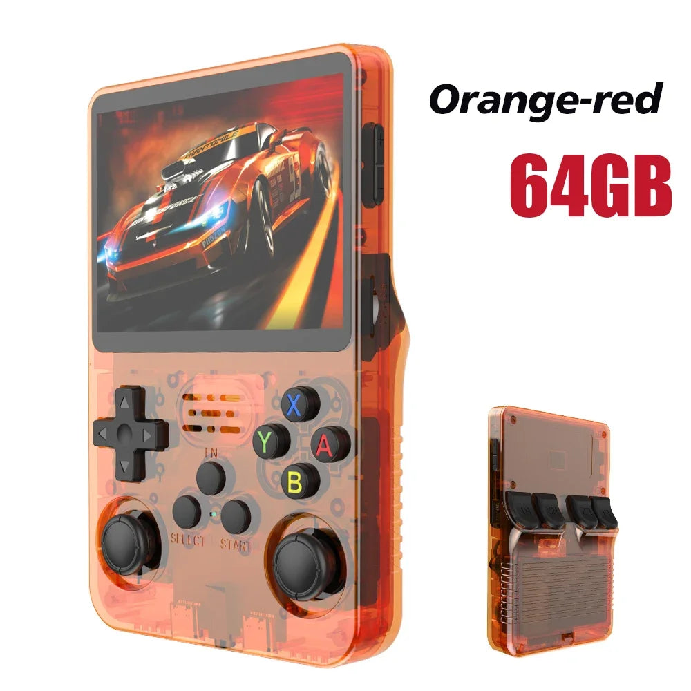 Open Source R36S Retro Handheld Video Game Console Linux System 3.5 Inch IPS Screen Portable Pocket Video Player 64GB Games