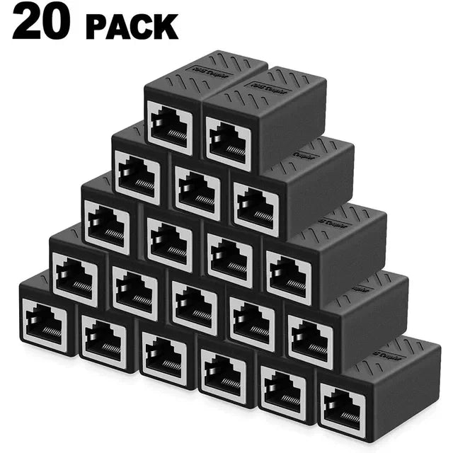 Ethernet Cable Extender,RJ45 cat 5 cat 6 cat6a  cat 7 cat 8 Coupler, Extender Connector - Ethernet Coupler Female to Female