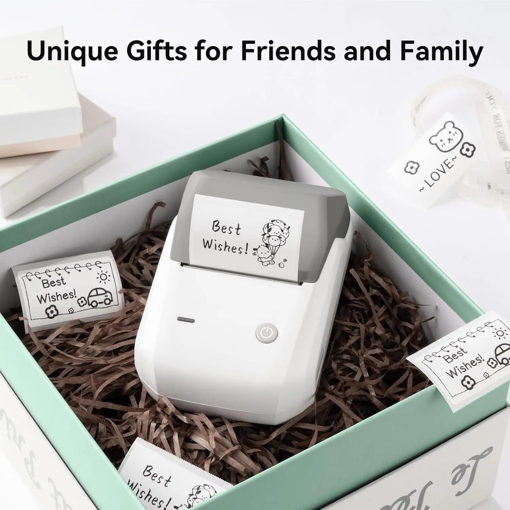 NIIMBOT B1 Portable Thermal Printer With Tapes 2 Inch Adhesive Label Machine Mini Bluetooth Sticker Maker Waterproof Labels Roll