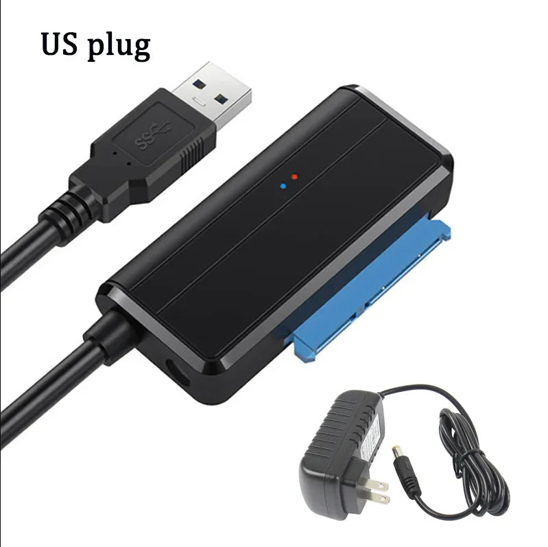 Sata To USB 3.0 Adapter Cable USB 3.0 Hard Drive Converter Cable Support 2.5/3.5 Inch External SSD HDD Adapter Hard Drive Laptop