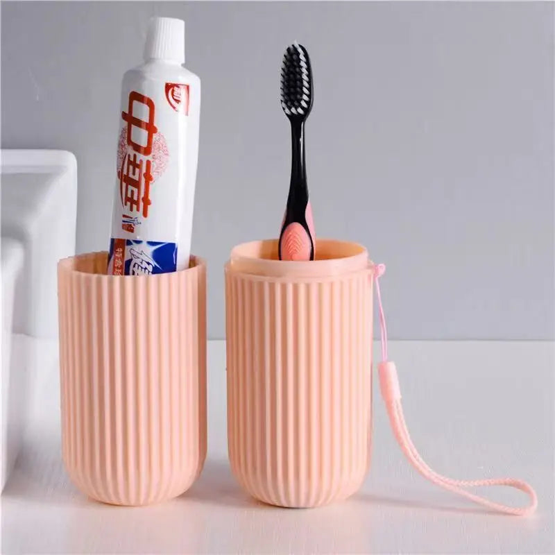Portable Toothpaste Toothbrush Protect Holder Case Travel Camping Storage Box Organizer Travel Toiletries Storage Cup New Creat