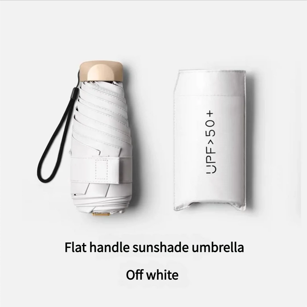 55% Off Mini Sun Umbrella Small Pocket Rain Umbrella Vinyl Folding UV Ultraviolet Protection Sun Shade Pocket Parasol Capsule