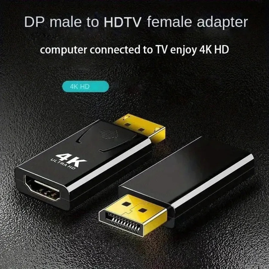 4K DP DisplayPort to HDMI-compatible Adapter Converter Display Port DP to HDMI-compatible HDTV Adapter Video Audio Laptop PC