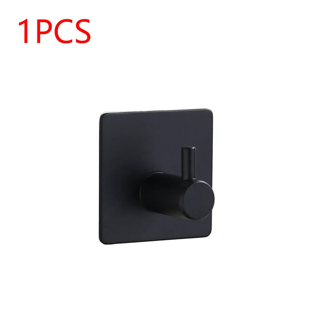 Self Adhesive Toilet Roll Paper Holder Wall Mount Bathroom Organizer Storage Stand No Punching Stainless Steel Towel Holder