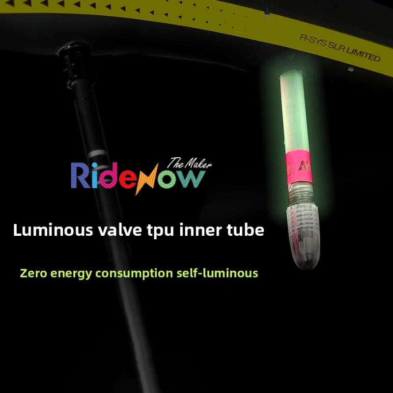 RideNow Bike Inner Tube 700C18 23 25 28 30 32 Road Glowing valve Bicycle TPU Tire 65mm Ultralight 36g French Valve Accessories