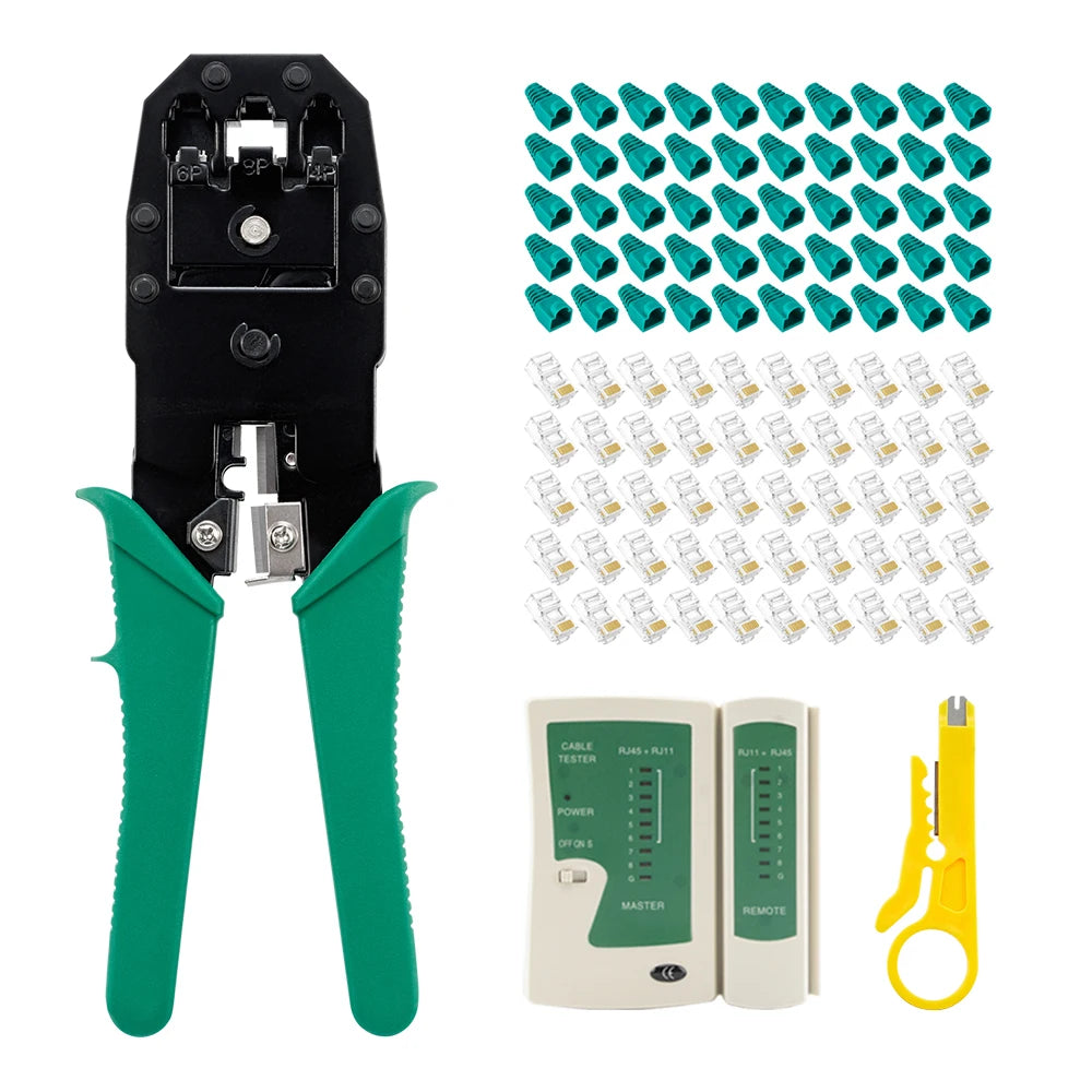 RJ45 Crimper RJ11 RJ45 Crimping Tool Ethernet Network LAN Cable Crimper Cutter Stripper Plier for 6P 8P RJ11 RJ12 RJ45