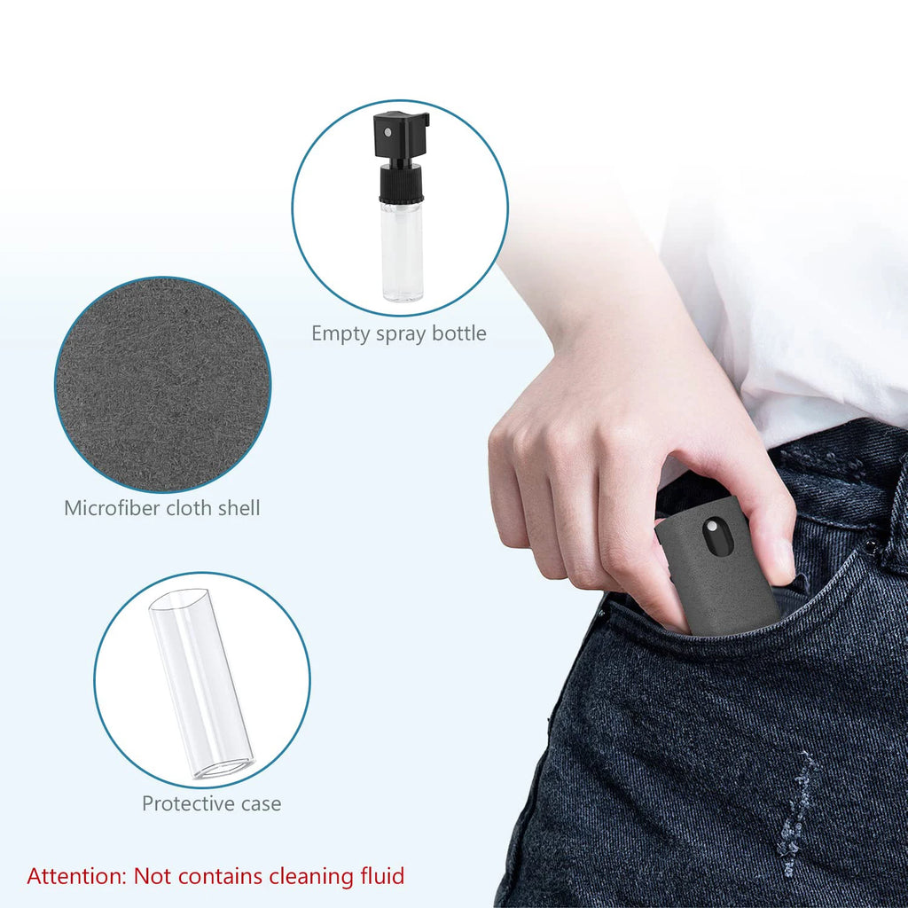 2in1 Microfiber Screen Cleaner Spray Bottle Set Mobile(No liquids) Phone Ipad Computer Cloth Wipe Iphone Cleaning Glasses Wipes