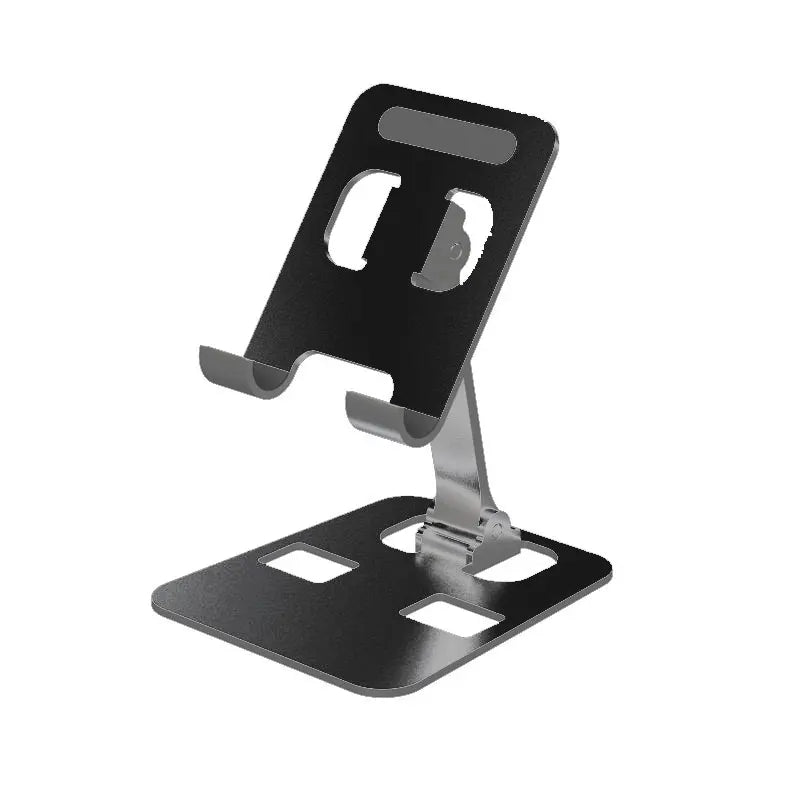 All Metal Aluminum 360 Rotation Mobile Phone Holder Universal Bracket Folding Double Shaft Design Stable Anti Fall