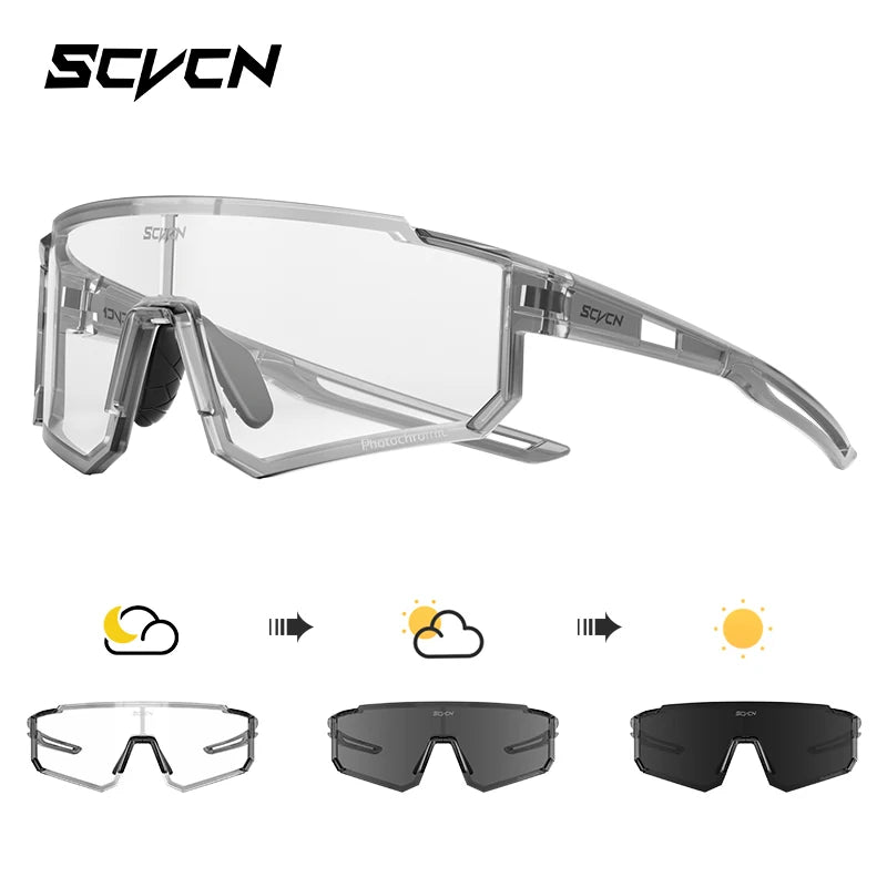 SCVCN new Outdoor Cycling Sunglasses Men MTB Bike Glasses  Sports Mountain Climbing fishing Women Bicycle Cycling UV400 Goggles