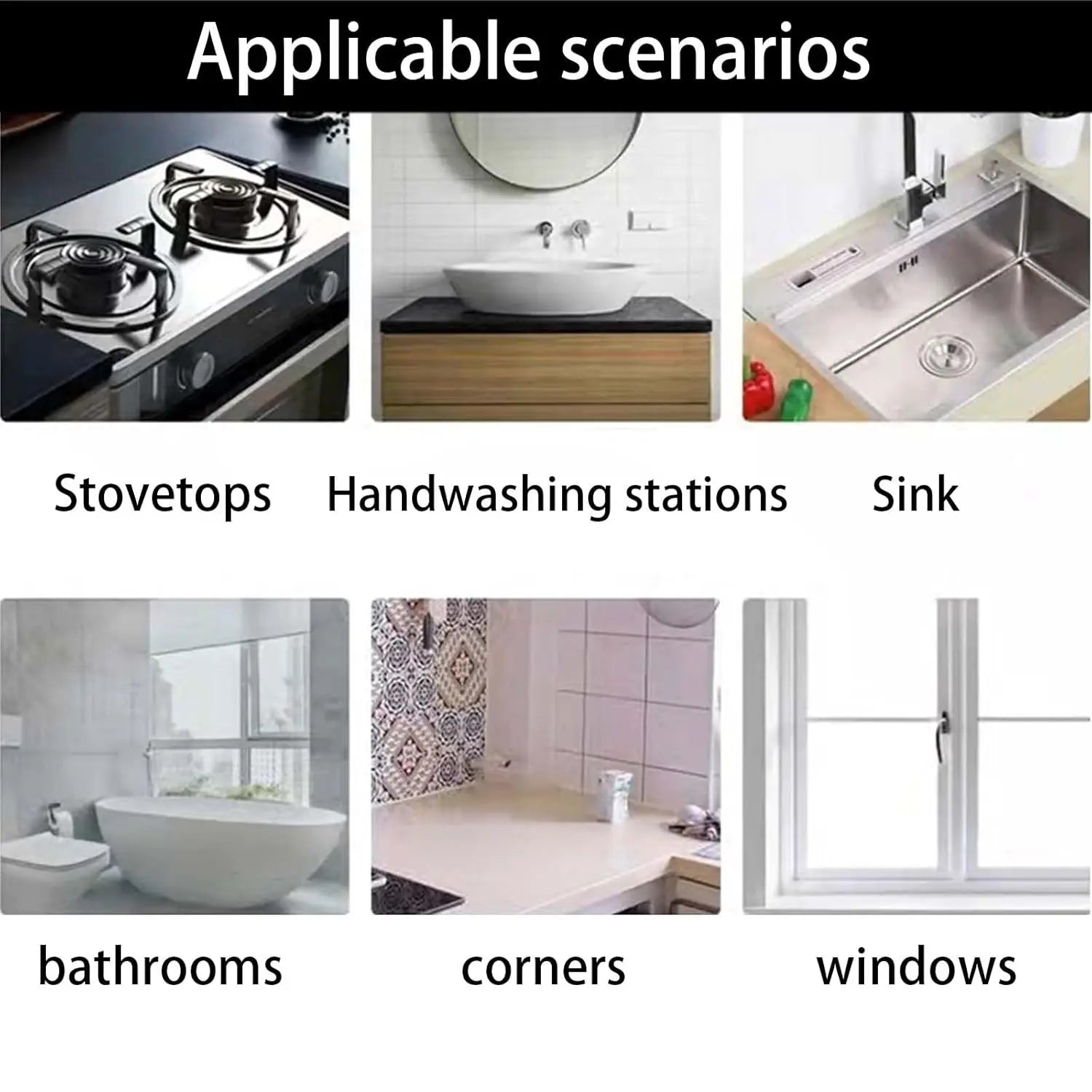 5M/10M Single Side Self-Adhesive Nano Tape Waterproof and Stain-Resistant Kitchen Bathroom Sink Caulk Strip Transparent Tape