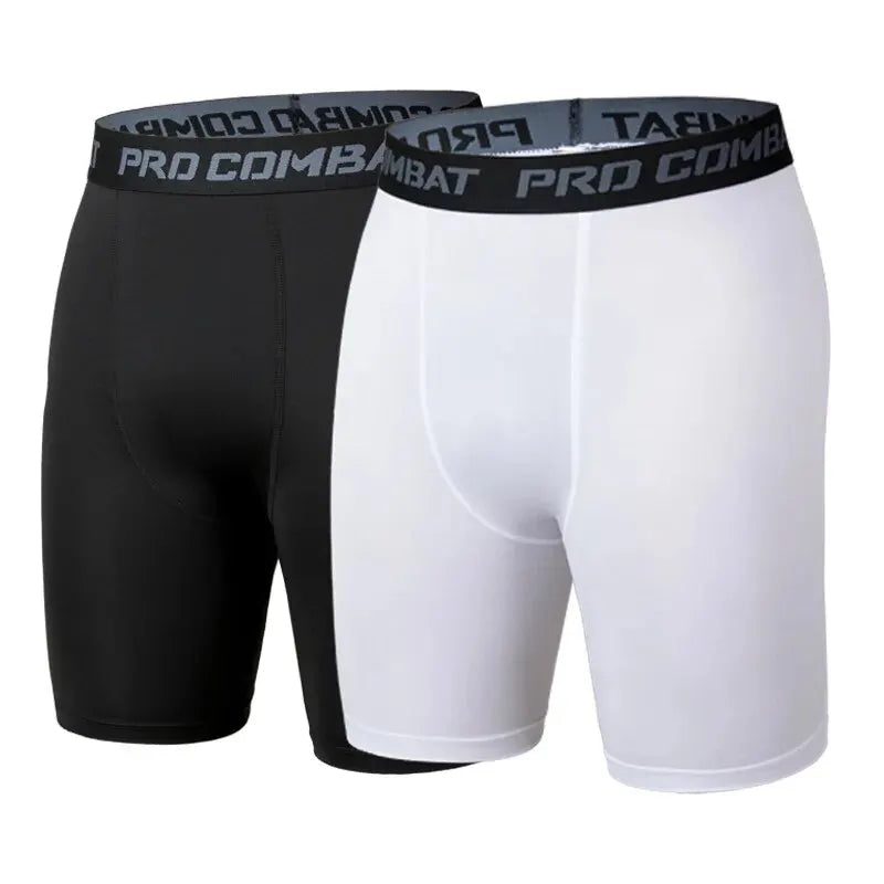 Men's Leggings Compression Pants Sports Leggings Basketball Quarter Shorts Quick Drying Running Training Stretch Fitness Pants