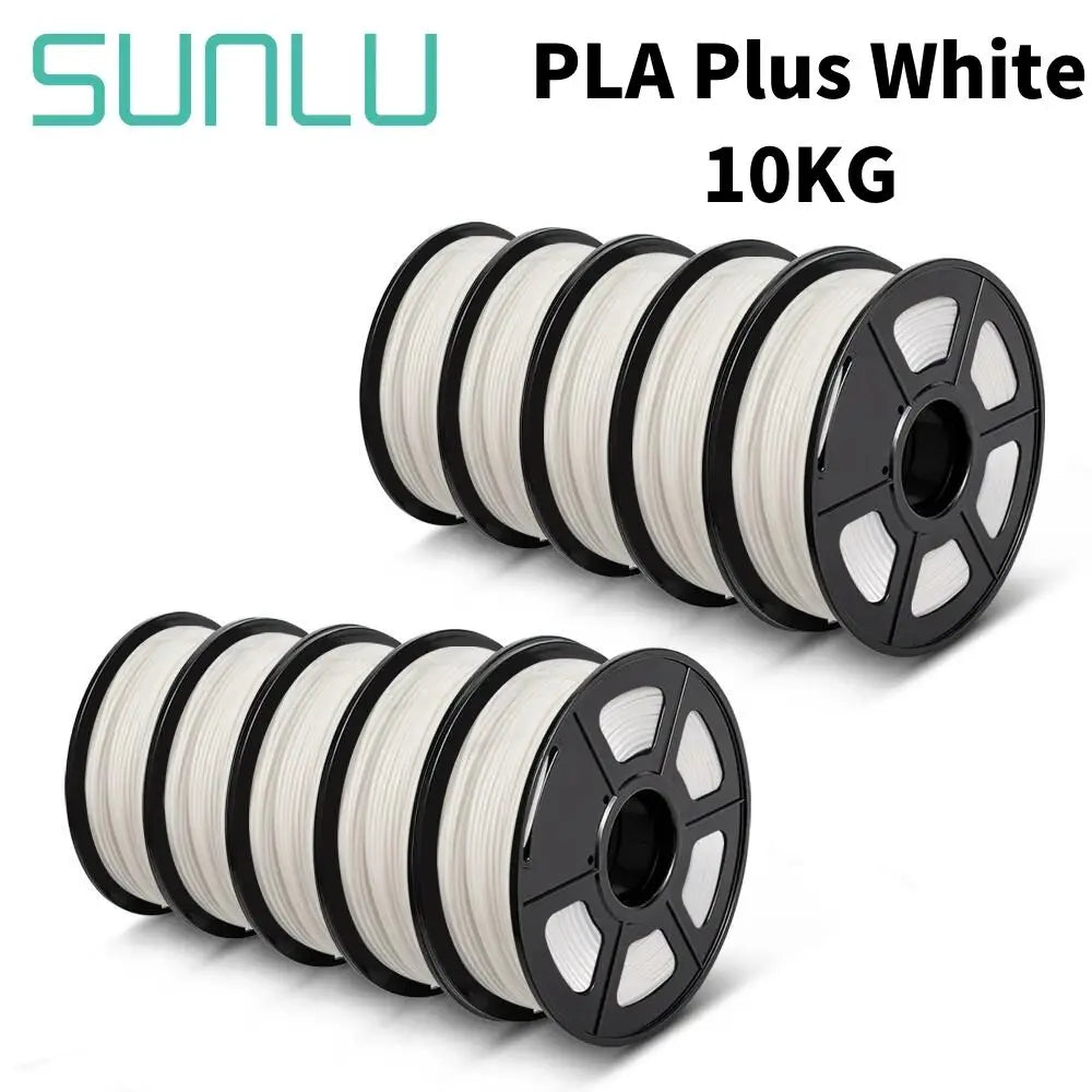 SUNLU PLA PETG PLA Plus Filaments 10 Rolls 3D Filament 1KG/roll 1.75mm 100% Filament Lines Up Neatly For 3D Printing From EU US