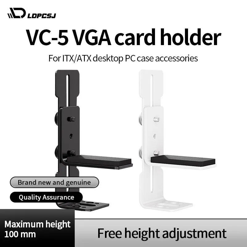 LDPCSJ VC-5 Graphics Card Holder Adjustable Jack GPU Video Card Bracket Prevent Sagging for ITX/ATX Desktop PC Case Accessory