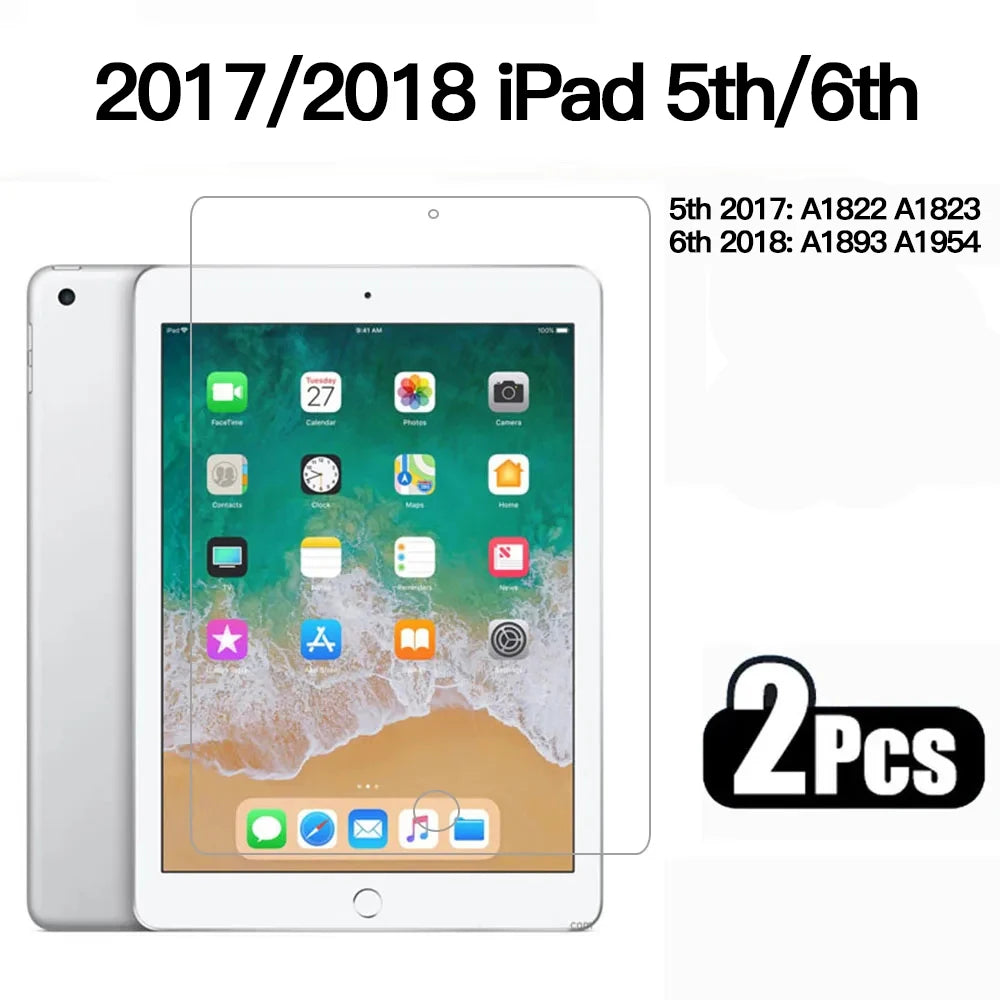 2pcs Tempered Glass Screen Protector for iPad Pro 12.9 11 air4 5 10.9 mini6 4 5 1 2 3 5th 6th 7th 8th 9th 10.2 10.5 9.7 2015