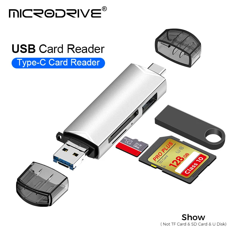 6-in-1 OTG High-Speed Multi-functional Card Reader for Mobile Phones And Computers Versatile Data Transfer Device