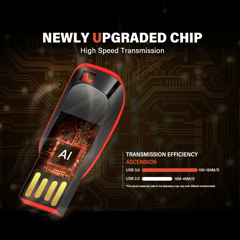 High -capacity speed USB Flash Drives 2.0 128GB 64GB Black Free Keychain Pen Drive 32GB Storage Memory Stick Mini Business Gift