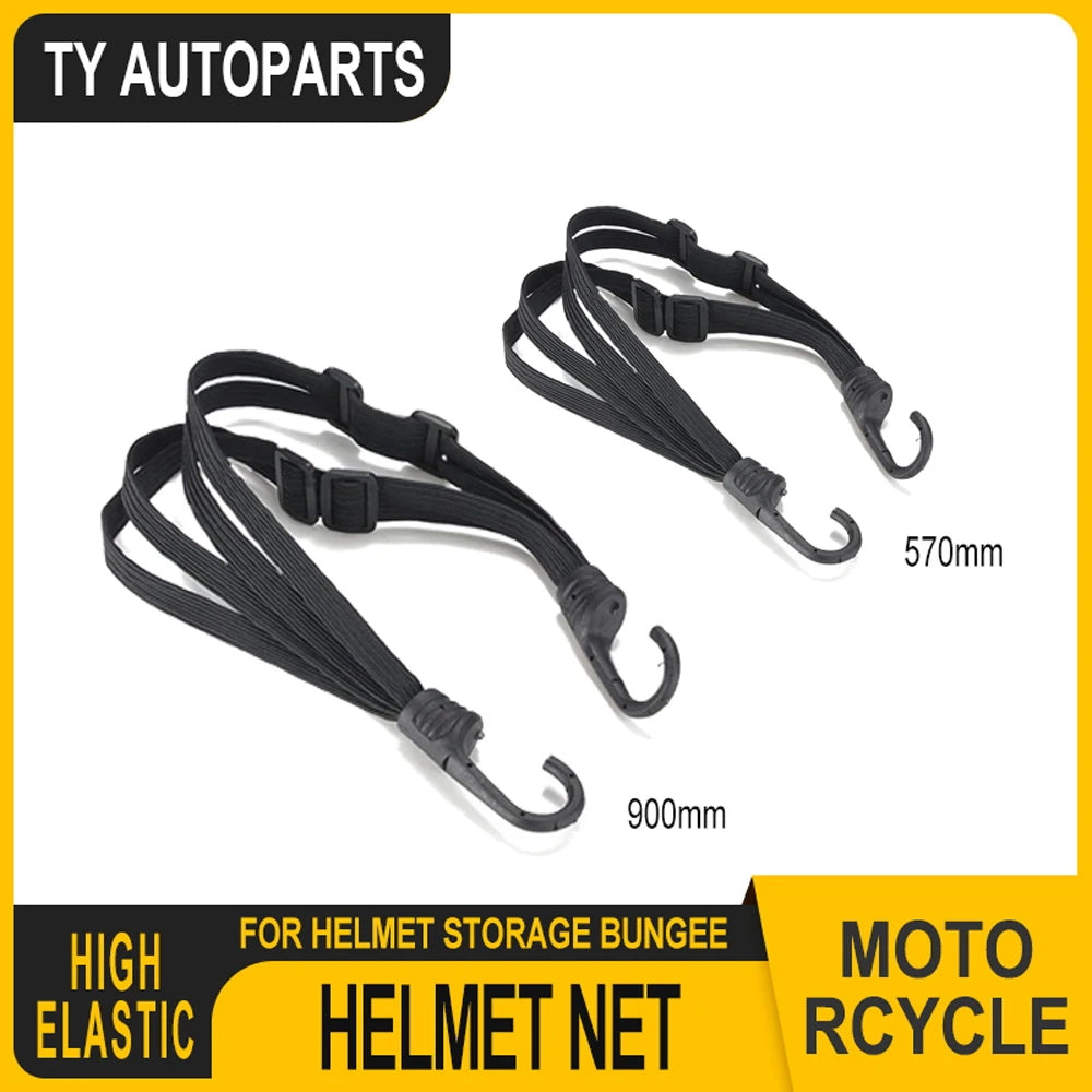 SEAMETAL 60/90CM Motorcycle Helmet Straps Hook Luggage Retractable Elastic Rope Fixed Strap Motos Helmet Luggage Net Accessories