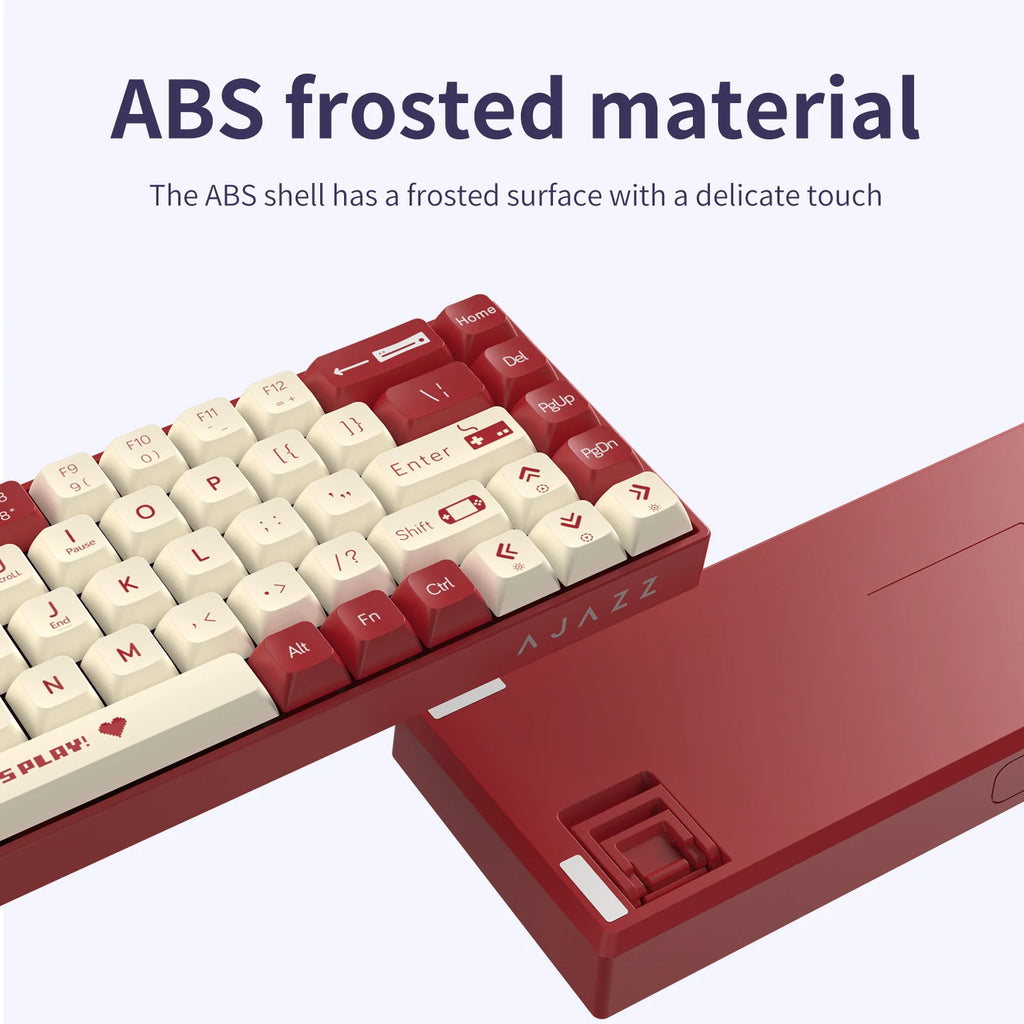 AJAZZ AK680 Gaming Mechanical Keyboard ABS Keycap 68 Keys Wired Wireless Bluetooth Keyboard Hot Swap Custom Gasket for Pc Laptop
