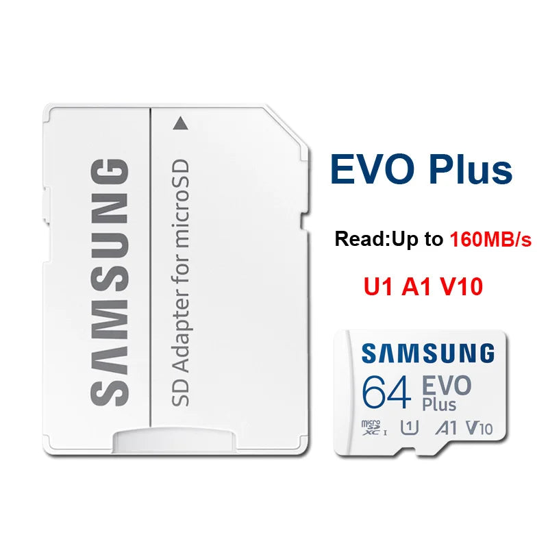 Samsung EVO Plus/PRO Plus/PRO Ultimate mcroSD Card 512G 256GB 128GB 64GB SDXC Class 10 U1 High-Speed TF Card U3 for 4K UHD video