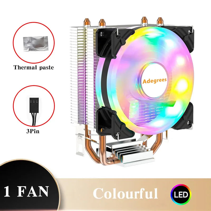 CPU Air Cooler X79 X99 3Pin/4Pin PWM Processor Cooling Fan For Intel LGA 1366 1151 1155 1200 1700 2011 AMD AM3 AM4 AM5