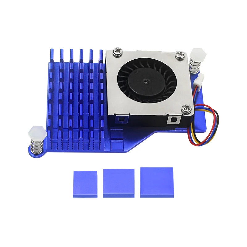 Raspberry Pi 5 Active Cooler Aluminum Heatsink PWM Speed Adjustable Fan Black Silver Blue Cooling Radiator for RPI 5 Pi5
