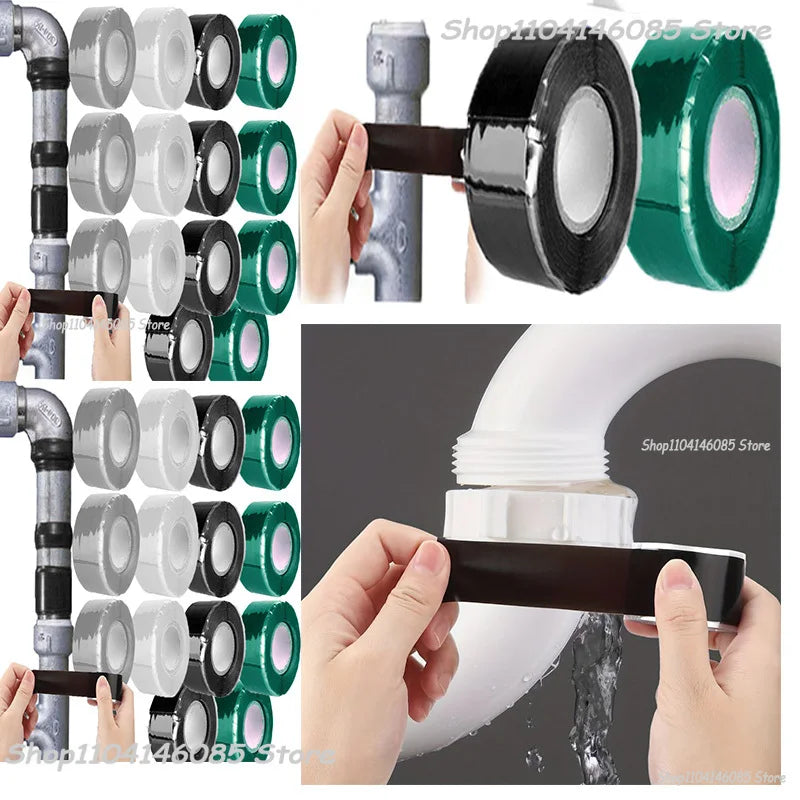 Self-adhesive Waterproof Tape Patch Seal Repair Stop Leak Proof Adhesive Tape for Bathroom Kitchen Shower Water Pipe Tape