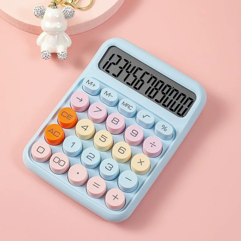 1pc candy color calculator, with large LCD screen, calculator button, calculator office or school, flexible keyboard calculator
