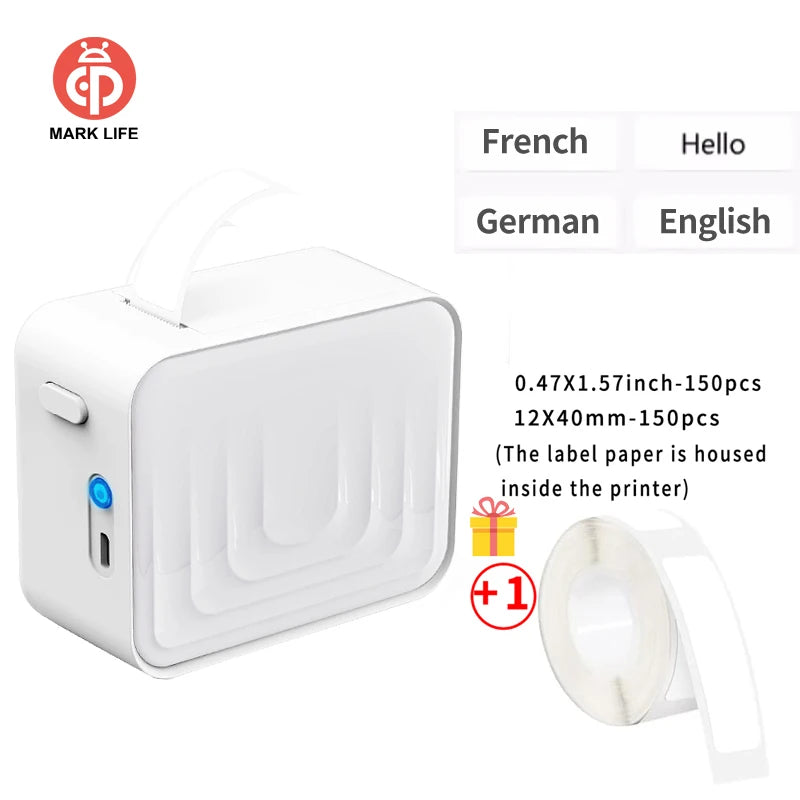 Marklife P15 Thermal Label Printer Similar as D11 D110 D101 Labeling Machine Wireless Bluetooth Label Maker With Label Sticker