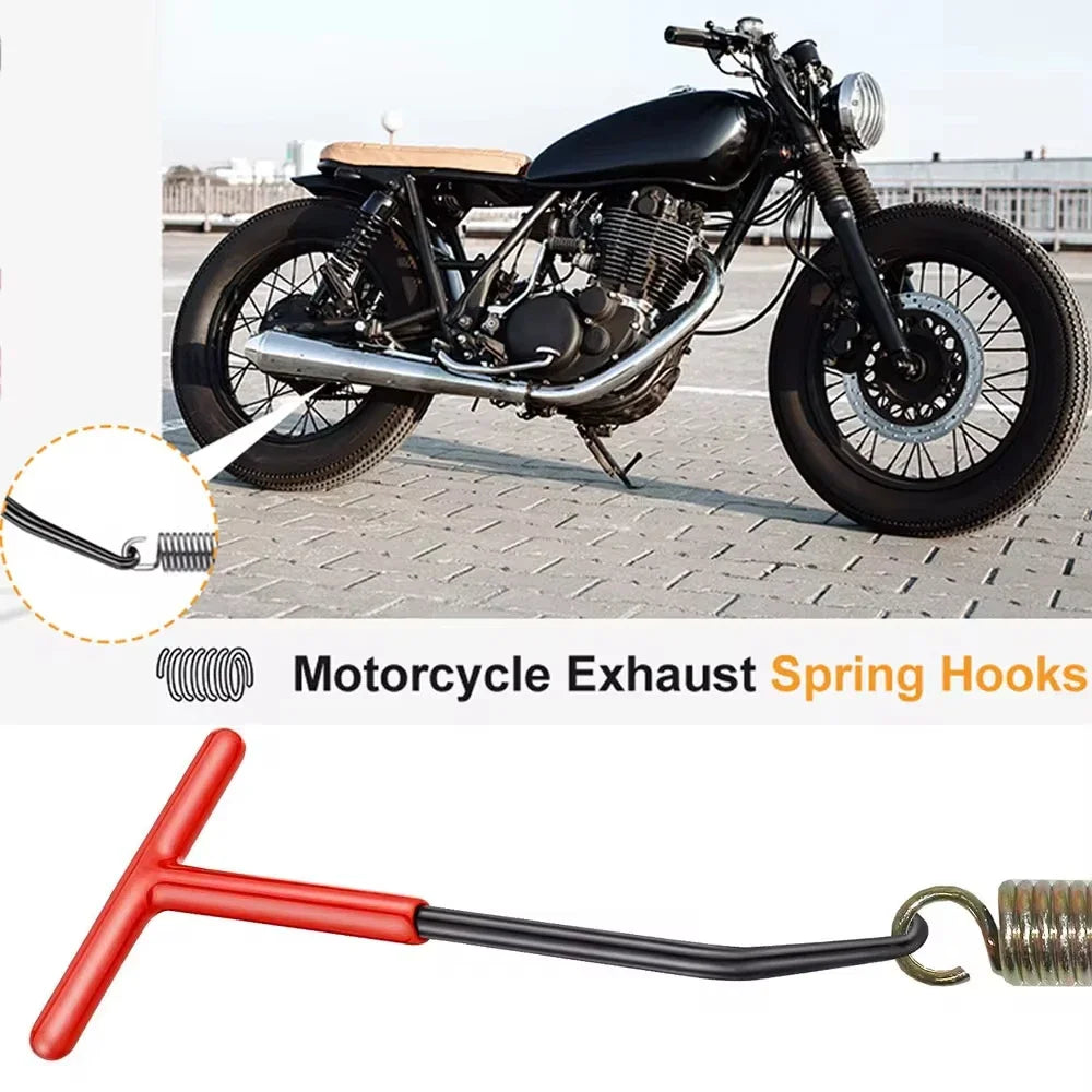ISGTDRM Motorcycle Exhaust Spring Hook T Shaped Handle Exhaust Pipe Spring Puller Installer Hook Repair Tool for Springs Removal