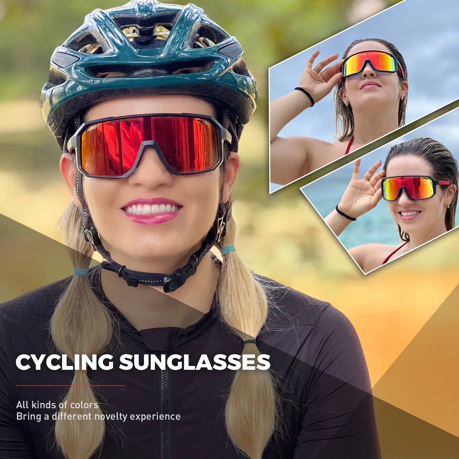 SCVCN Cycling Sunglasses Men MTB Road Driving Bike Glasses Outdoor Sports Women Bicycle Cycling UV400 Protective Glasses New