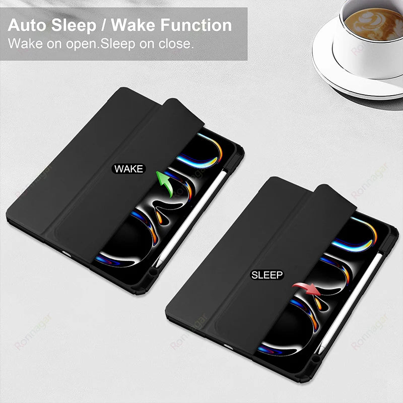 Smart Case for iPad A16 11th Gen 2025 2024 for iPad Air11 13 inch M2 M3 for ipad Air5 4th Pro11 13 M4 M2 10th 9th 8 7 10.2 10.5