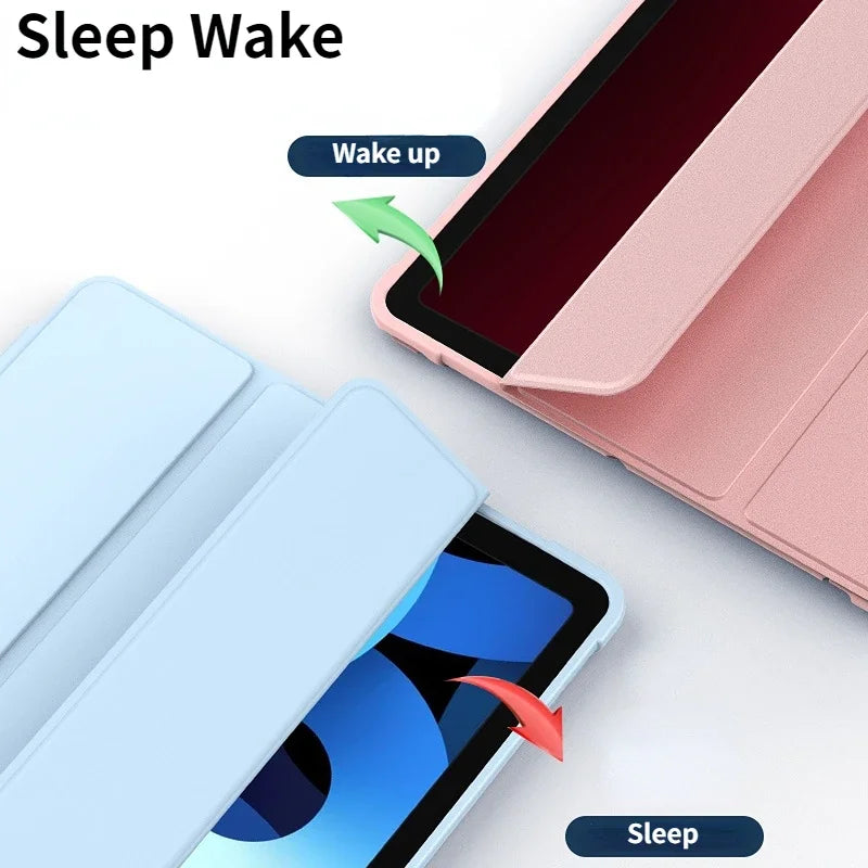 Case for iPad 10.2 Pro 11 13 9.7 Mini 6 10.5 Air 3 Smart Cover with Pencil Holder iPad 11th 10th 9th 8th 7th 6th 5th 2025 Fundas