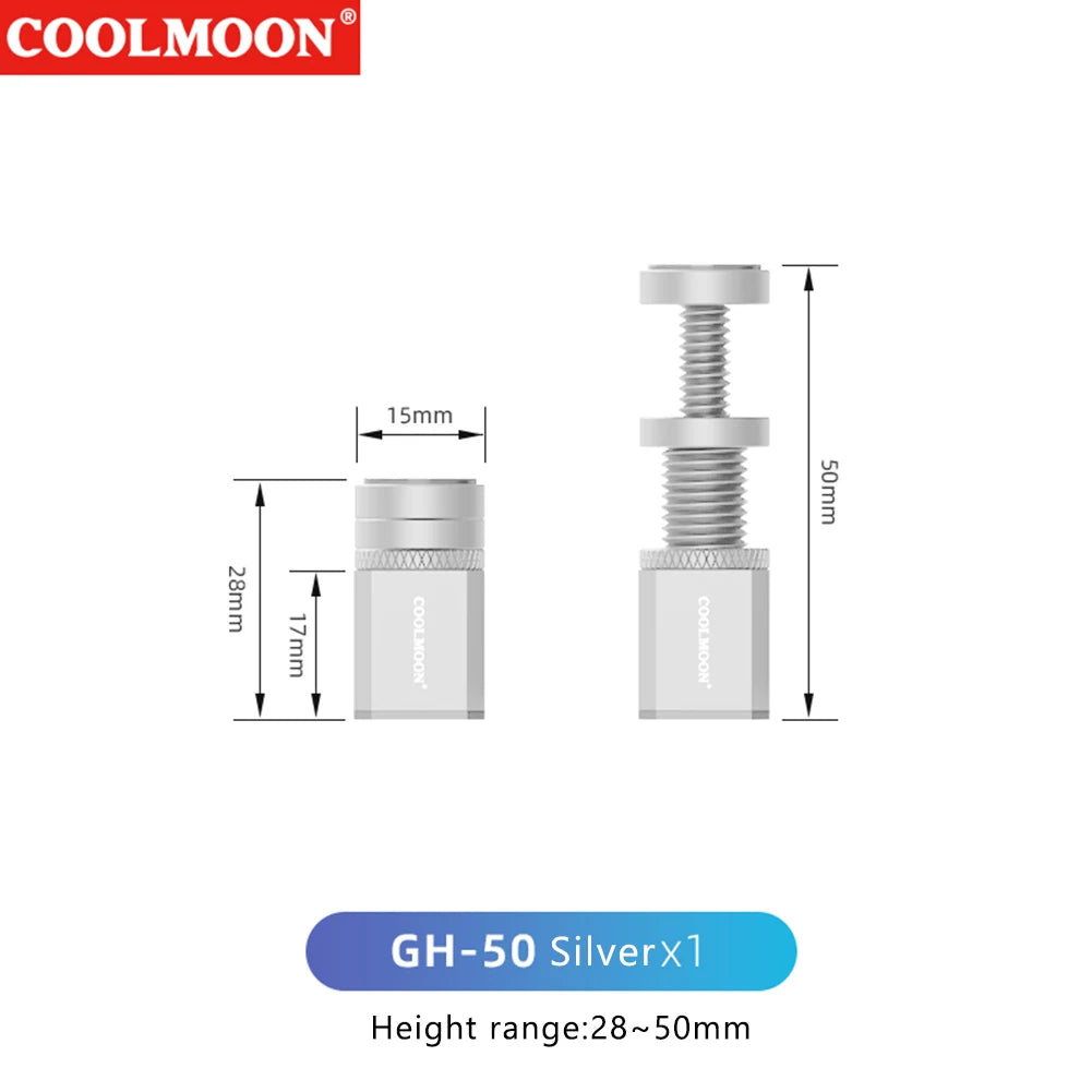 COOLMOON 50-120mm Graphics Card Holder Video card holder Vertical bracket Aluminum Alloy Card GPU Holder Support Desktop PC Case