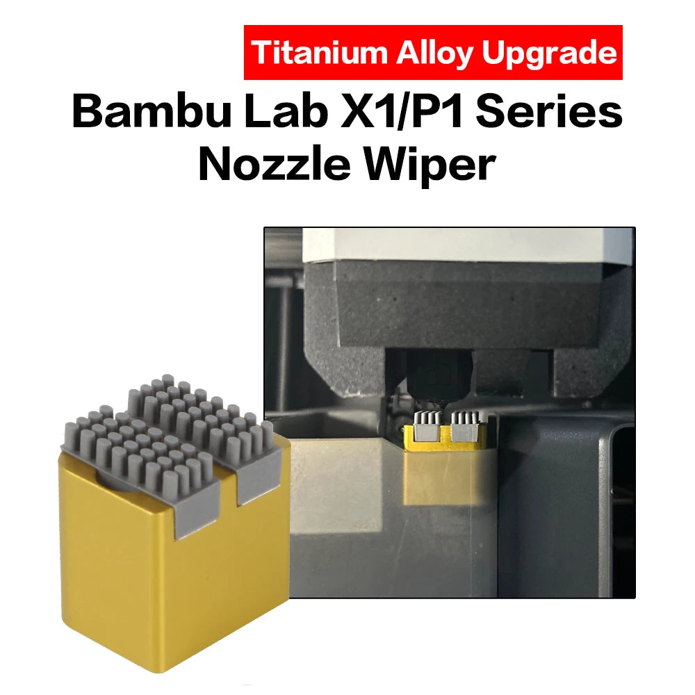 For Bambu Lab X1 P1S Series Nozzle Brush BambuLab Wiper Silicone Brush Mounted Scrubbers Print Head Cleaner Printer Head Wiping