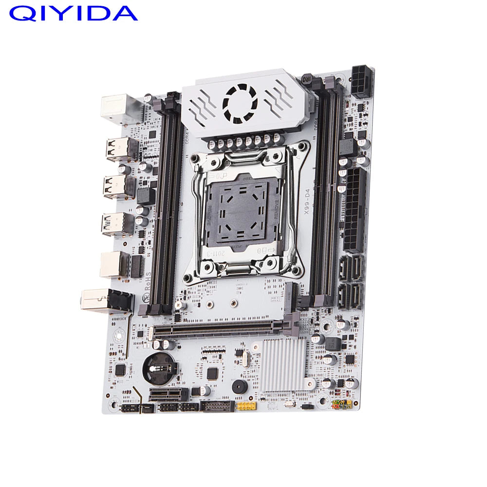 QIYIDA X99 motherboard D4 TPM2.0 LGA 2011 3 with M.2 slot Support X99 C612chip DDR4 Memory SATA3.0 USB3.0 PCI16X