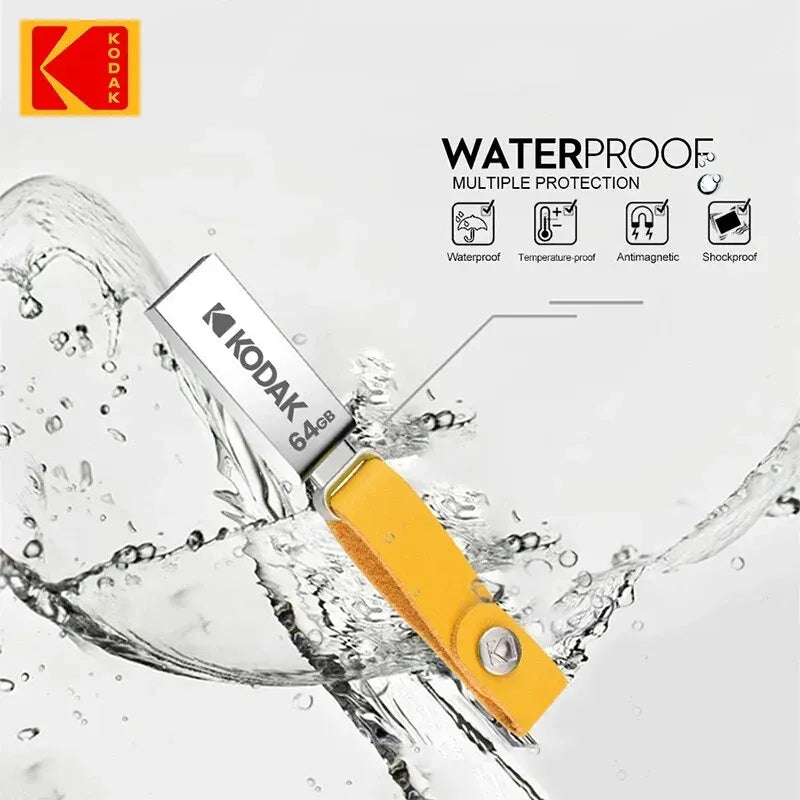 KODAK K122 USB 2.0 Pen Drive 32GB 64GB 128GB Metal USB Flash Drive Memory Pendrive
