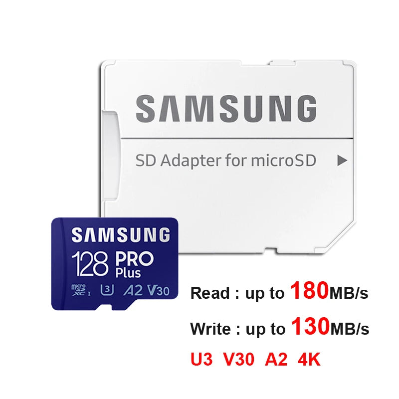 Samsung EVO Plus/PRO Plus/PRO Ultimate mcroSD Card 512G 256GB 128GB 64GB SDXC Class 10 U1 High-Speed TF Card U3 for 4K UHD video