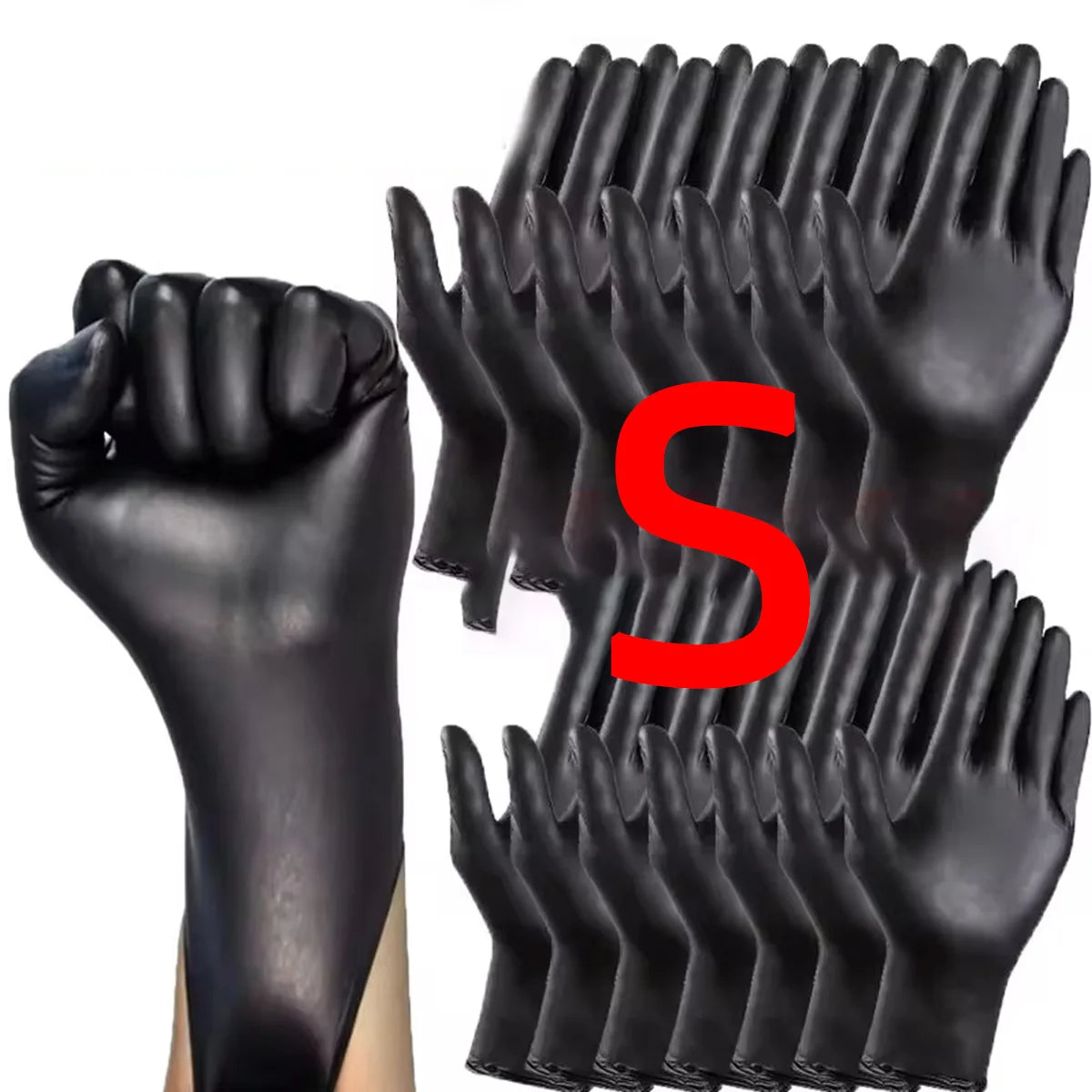 10/20/50/100PCS Bagged Disposable Gloves Black Disposable Gloves Household Kitchen Cooking Tools Car Wash Household Cleaning