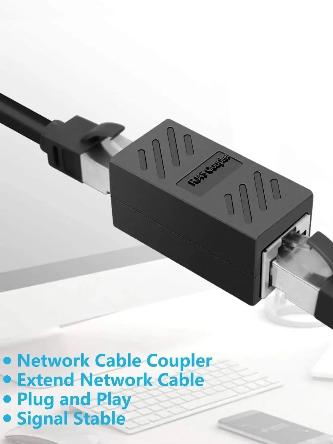 Ethernet Cable Extender,RJ45 cat 5 cat 6 cat6a Coupler, Extender Connector - Ethernet Coupler Female to Female