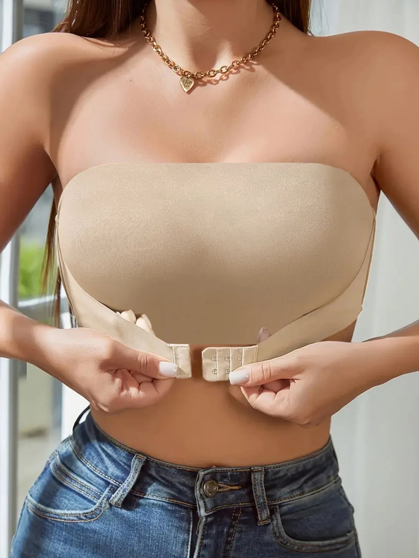 Sexy Seamless Strapless Tube Top Bra Women's Half Cup Ultra Thin Silicone Non-slip Underwear Off-the-shoulder Dress Lingerie