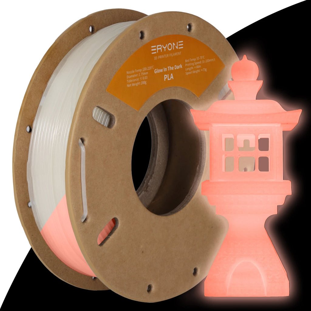 Eryone 200G PLA Filament Glow In The Dark Premium 3D Print（absorbs sunlight or daylight）,200g pla filament glow in the dark