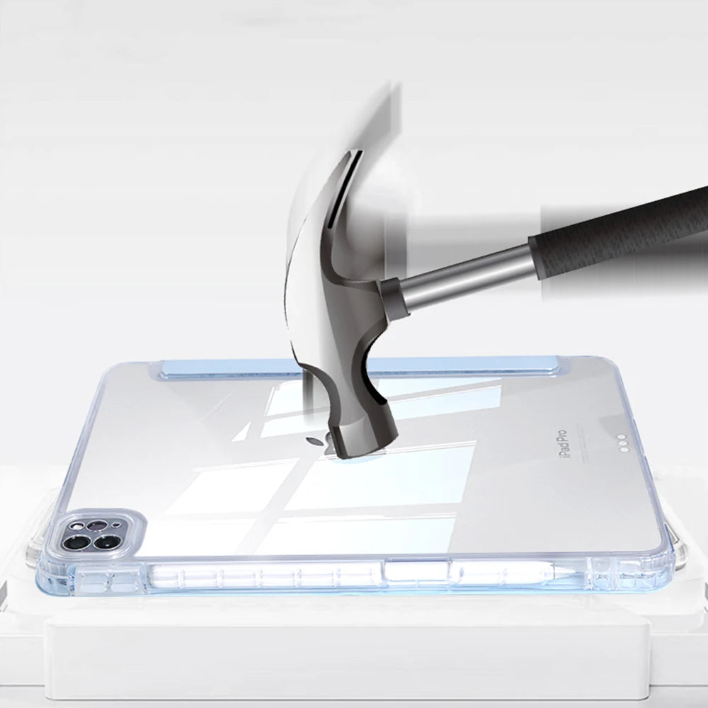 For 2025 iPad A16 Case iPad 11th Generation 11th Air7 6 9th Cover Gen iPad Pro11 4 5 10.9in 12.9 M2 M3 M4 Pencil Holder Case